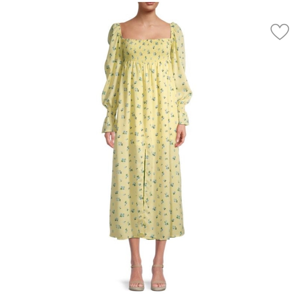 WeWoreWhat Easter Floral Shirred Empire Dress NWT